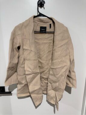 Theory Beige Open Front Cardigan